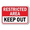 Signmission Safety Sign, 12 in Height, Aluminum, Restricted Area - Keep A-1218 Restricted Area - Keep - alternate 1